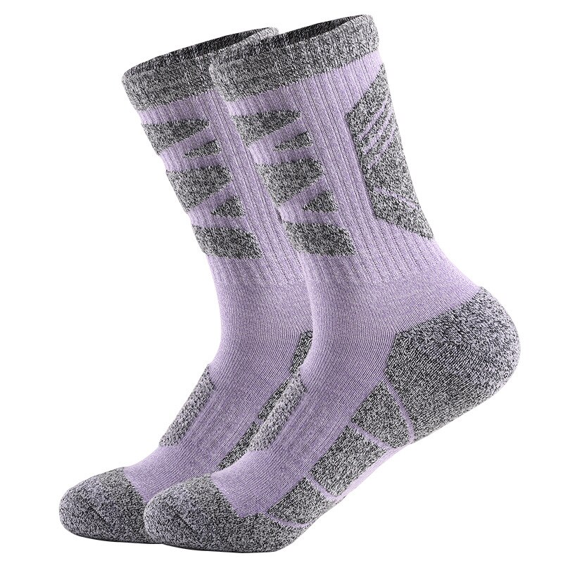 Neue Frauen Baumwolle Dicker Atmungsaktiv Warme Laufschuhe Socken Wicking Schweiß Klettern Wandern draussen Sport Socken: Stil 3 / L EU 39-42
