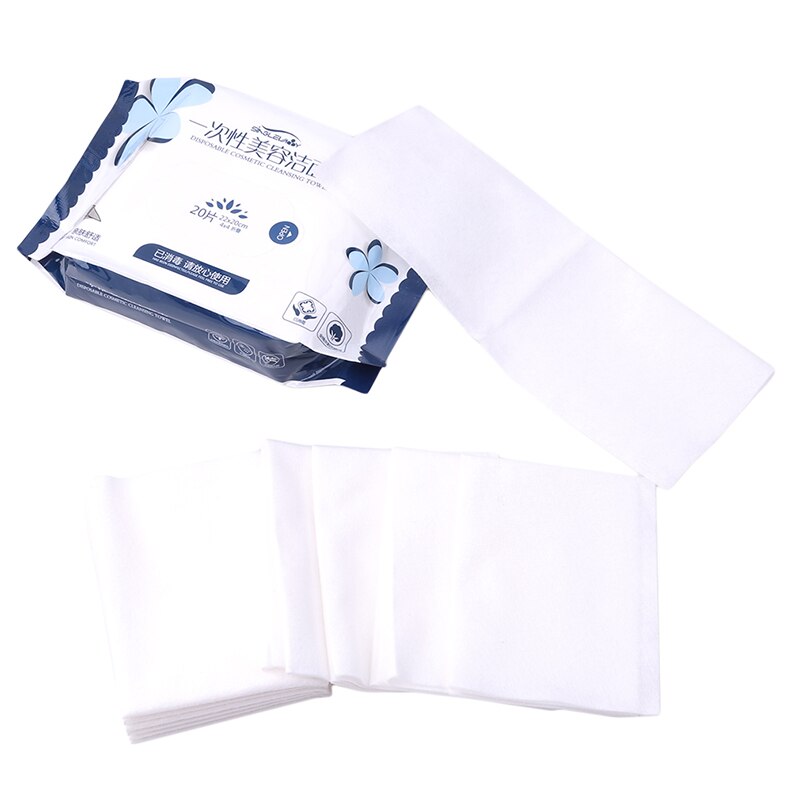 Toalla para la cara desechable blanca de de 30 metros de algodón Toalla de tejido Facial punto de ruptura no tejido rollo de toallas: 20 sheets