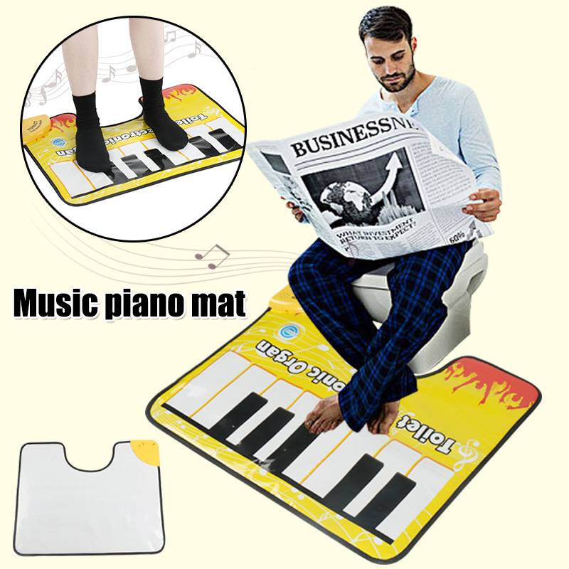 Alfombra Musical para inodoro con sonido de Piano, tapete para baño, teclado Musical divertido, G10