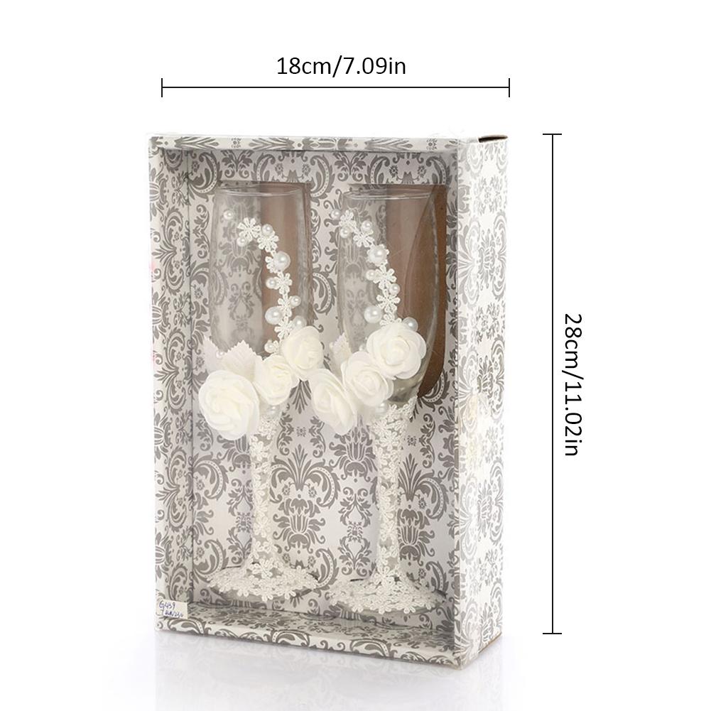 2pcs Wedding Champagne Glasses Bride Groom Wedding Toasting Glasses Drinking Glasses Engraved Heart Wine Glasses Wedding