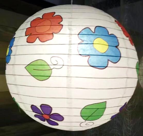 2pcs/lot 12" 30cm Flower Paper Lanterns Chinese Japanese Festival Retro Paper Lantern Balls Wedding Birthday Party Decoration