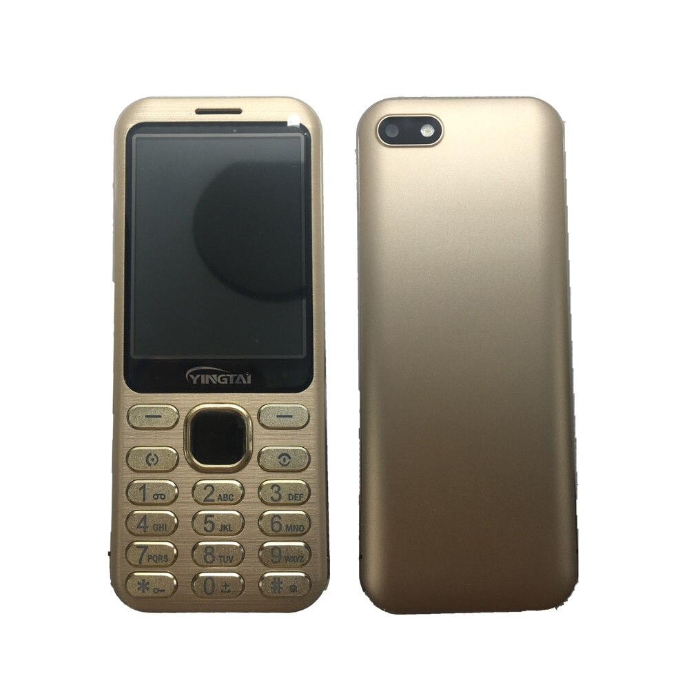 YINGTAI S1 Ultra-dünne Metall Überzug Dual SIM Gebogene Bildschirm Feature Handy Bluetooth Business Handy Unterstützung Vibration: Add 16G TF card / gold