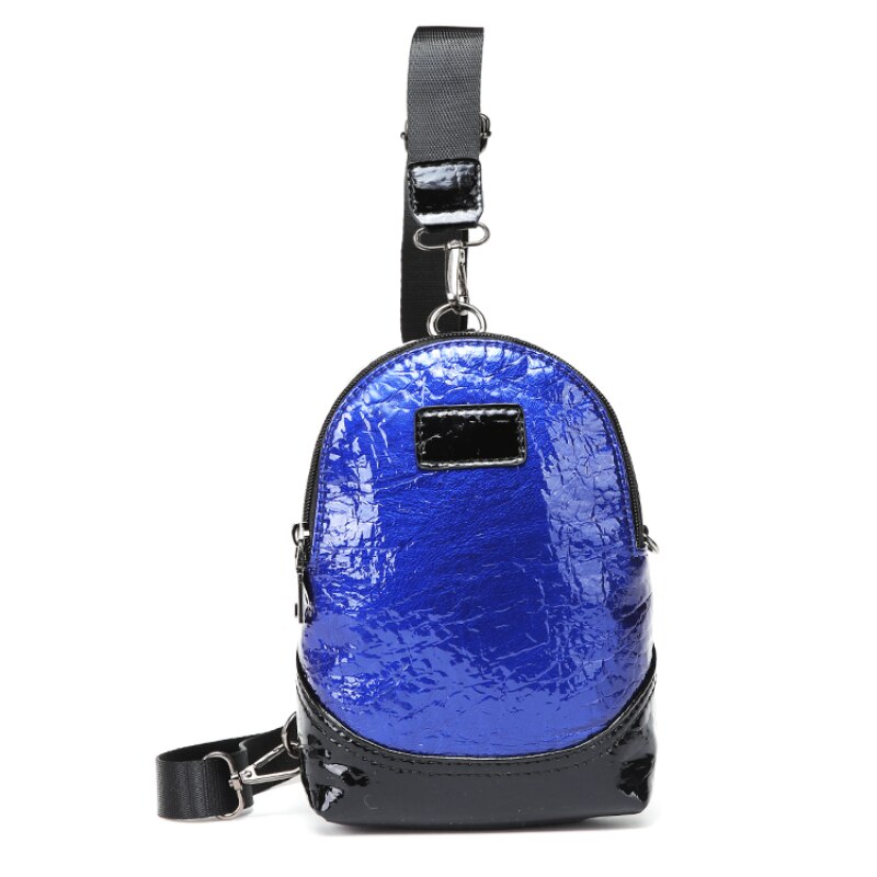 Personality multi-function bright skin chest package: Blue