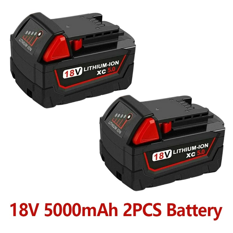 Batterie au Lithium 18V batterie Rechargeable originale 12Ah pour outil électrique Milwaukee M18 XC M18B2 M18B4 M18B5 Batteries avec chargeur