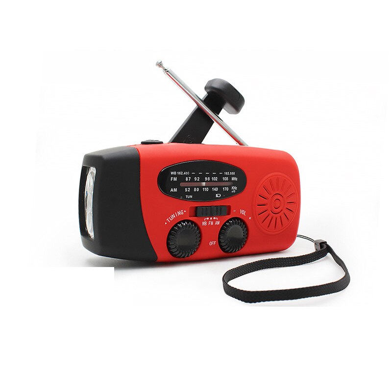 Caricatore USB manovella banca di energia esterna elettrica dinamo torcia multifunzione Radio di emergenza portatile ad energia solare