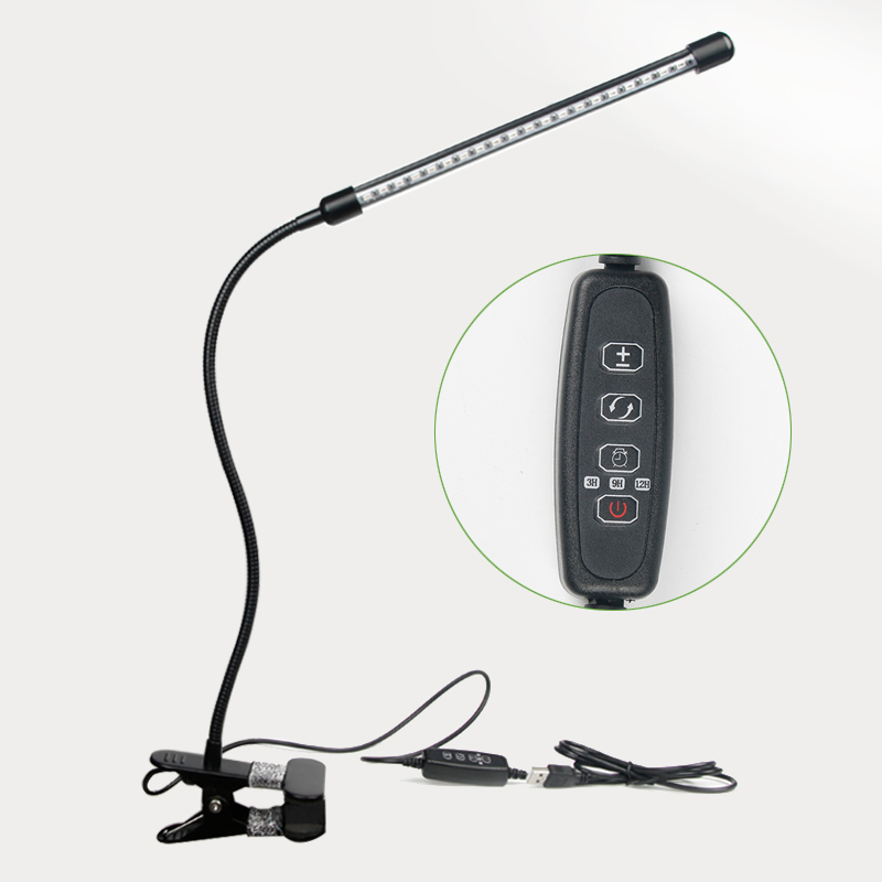 Phytolampe Led de croissance pour orchidées, 5V, USB, intensité variable, 3 couleurs, spectre complet: 9W