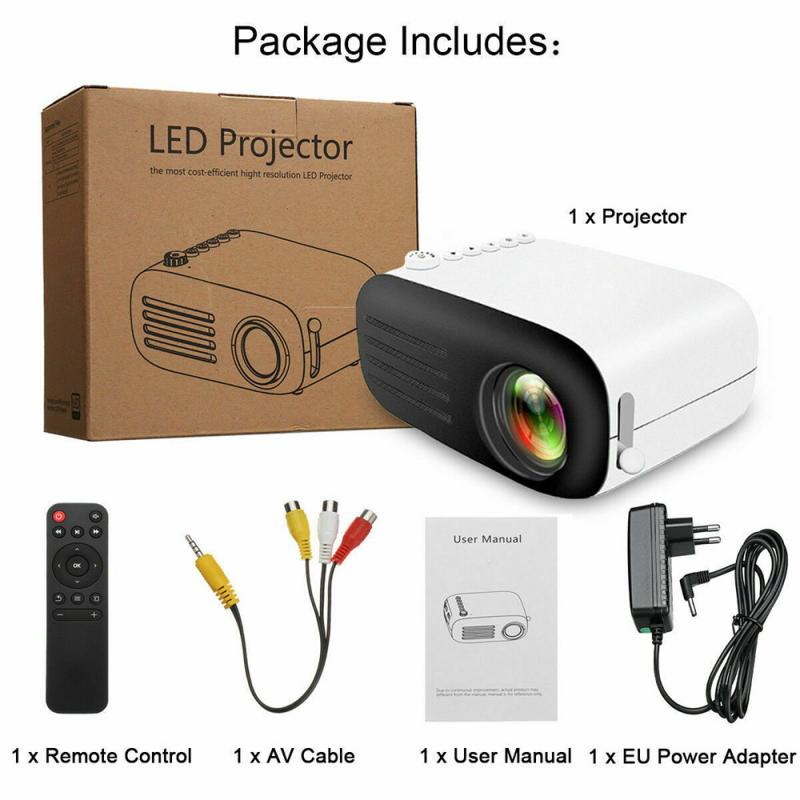YG200 – Mini projecteur portable LED, 1080P, lentille de mise au point, écran visuel 3D, pour Home cinéma, Intelligent, double projecteur
