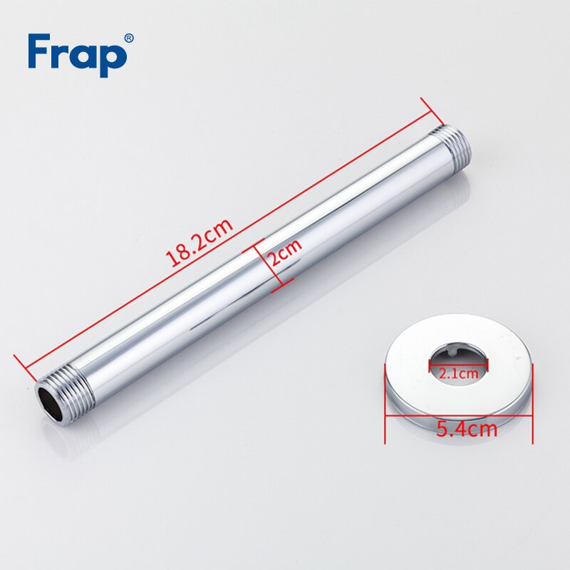 Frap badeværelse væg loftmonteret bruser fast rør krom messing bruser arm brusehoved bruseholder badeværelse hardware  y81021