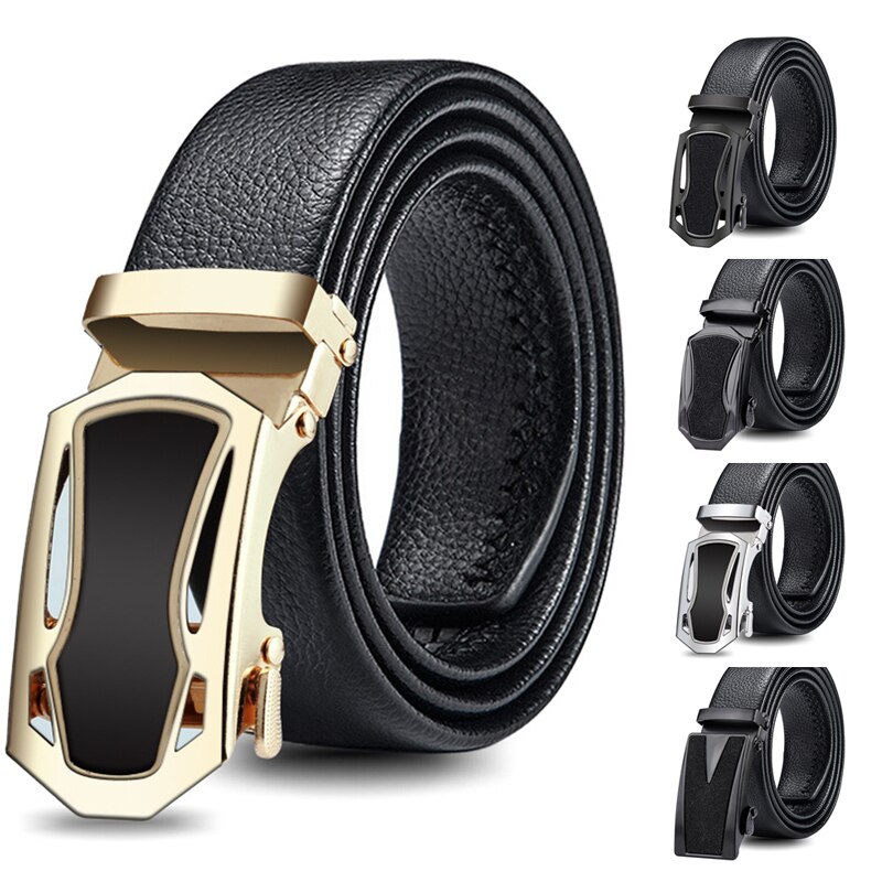 Men's automatic buckle belt Sports car styling buckle bark texture Business casual jeans belt p86