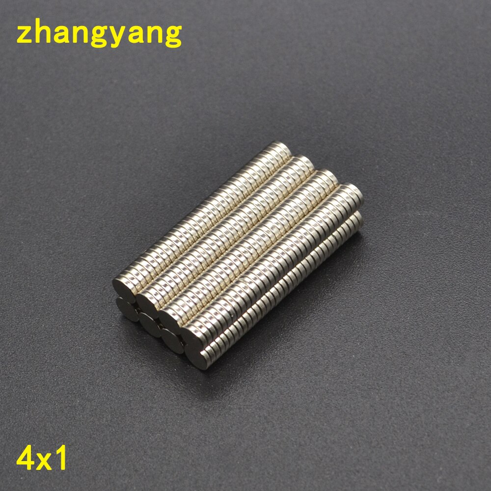 Mini imanes circulares pequeños de 4x1mm, imanes permanentes de neodimio N35, diámetro fuerte de 4x1mm, 100 ~ 5000 Uds.