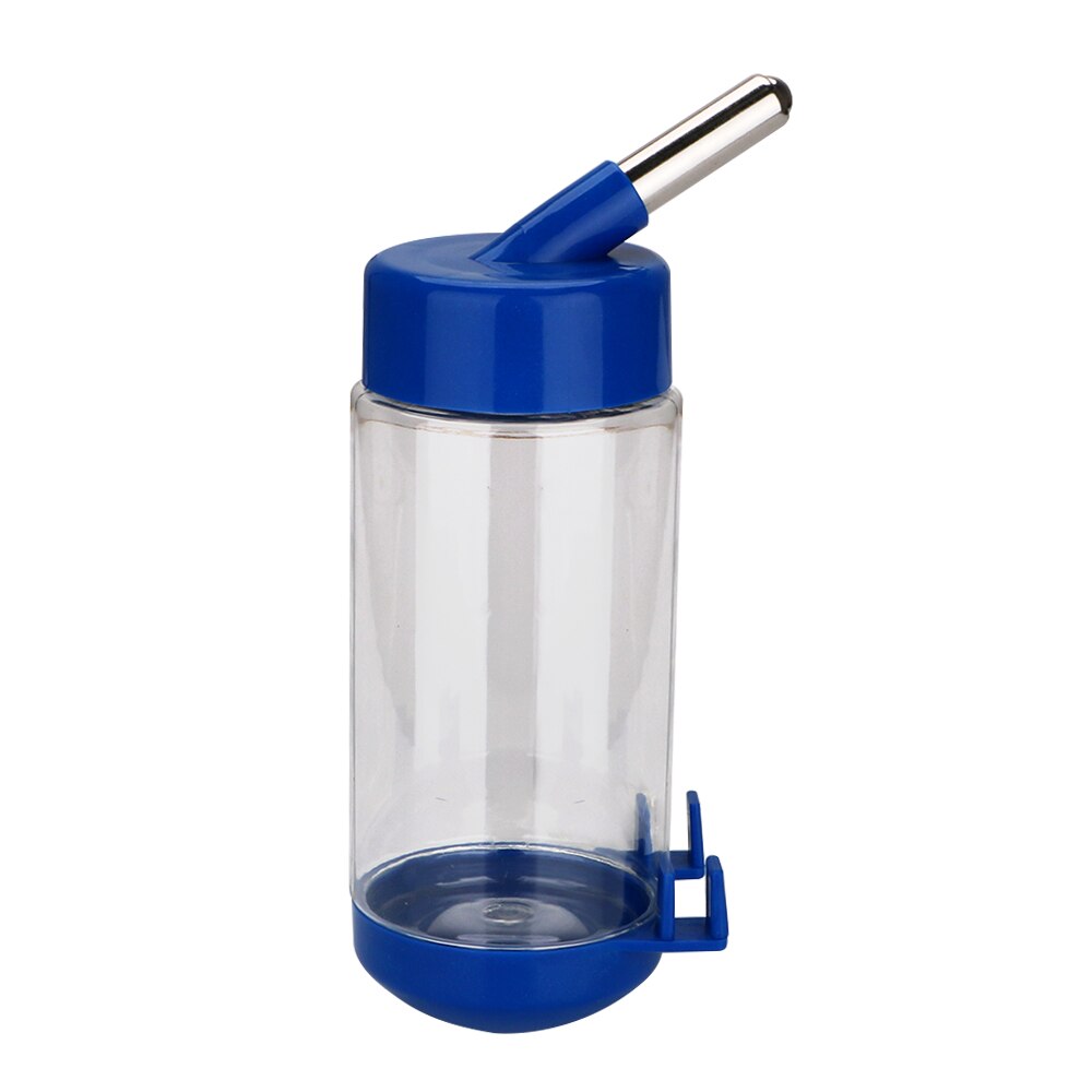 Botella de agua para perros, dispensador colgante conveniente automático a prueba de goteo, alimentador de cuencos para mascotas, Papá Noel, ardilla, conejo bebiendo: Azul