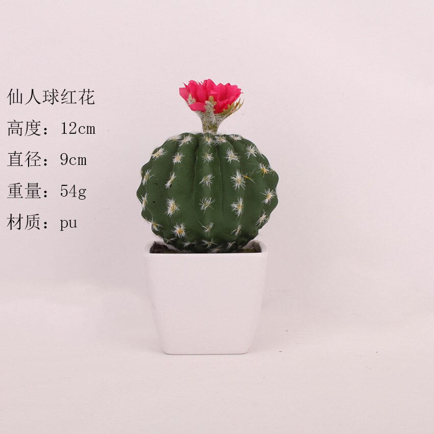 Artificial Plastic Cactus Succulents Prickly Pear Potted Plant No Pot Eco-Friendly Simulation Home Office Desktop Decorations: B
