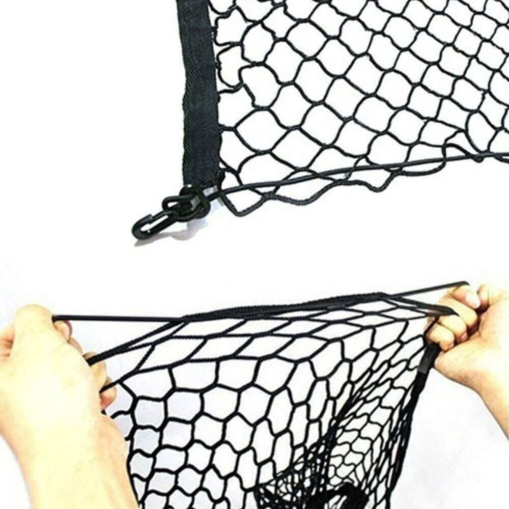 110 x 50 cm bagasjerom bagasje bagasje nylon elastisk nettnett holder med 4 plast kroker lomme