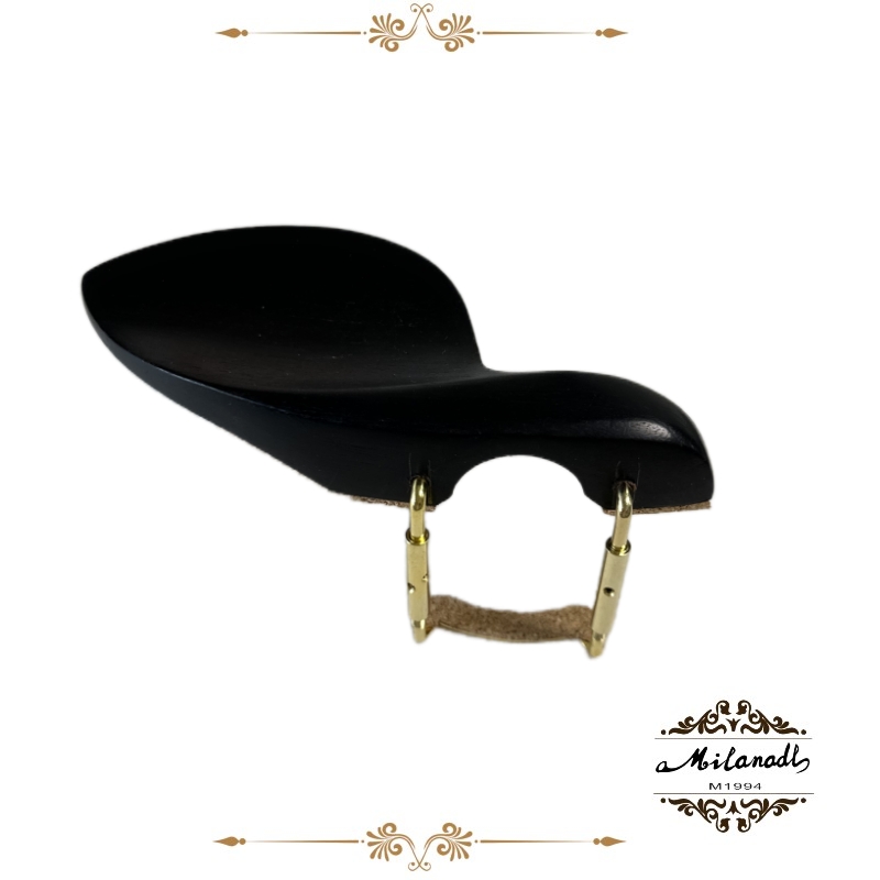 4/4 Violin Chinrest/Chin Rest With Clamp Screw Bracket Cork,Ebony Jujube Wood,Fiddle Parts Violin Accessories: Dark Khaki