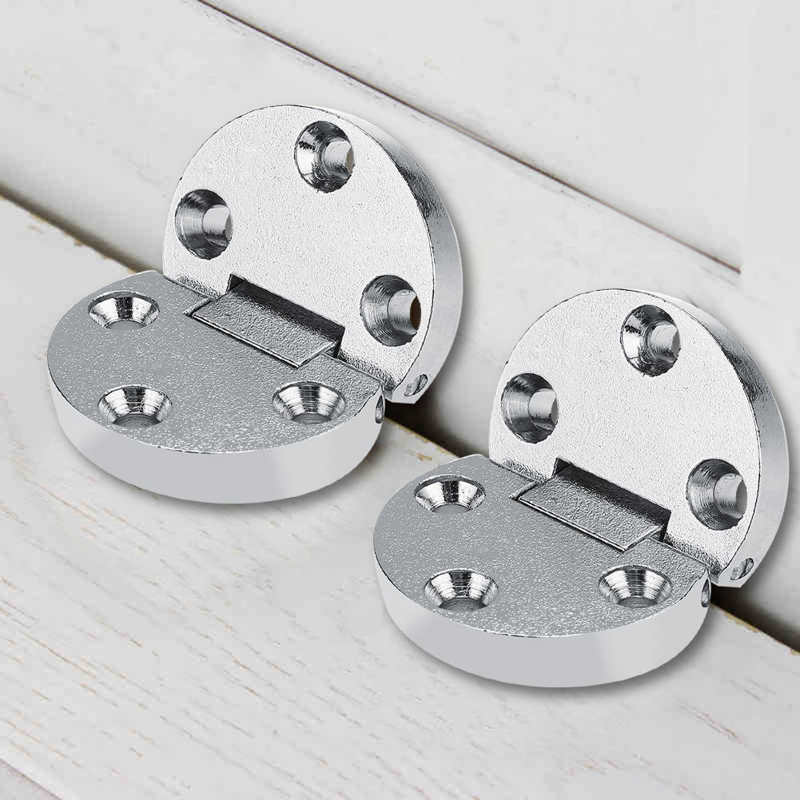 2Pcs Table Flap Hinge Zinc Alloy Self-Supporting Folding Table Hinges Home Flap Tables Furniture Oval Hardware