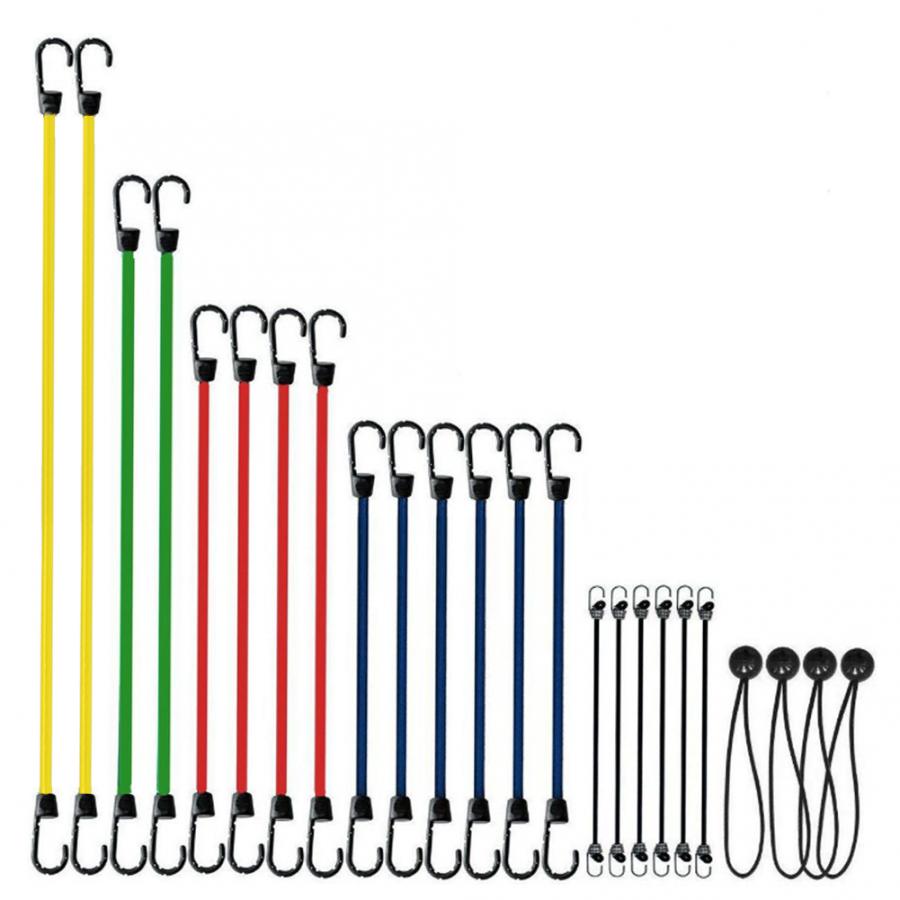 Utendørs elastisk tau strikk snor utendørs strikk snor stropper hengekøye festetau med krok