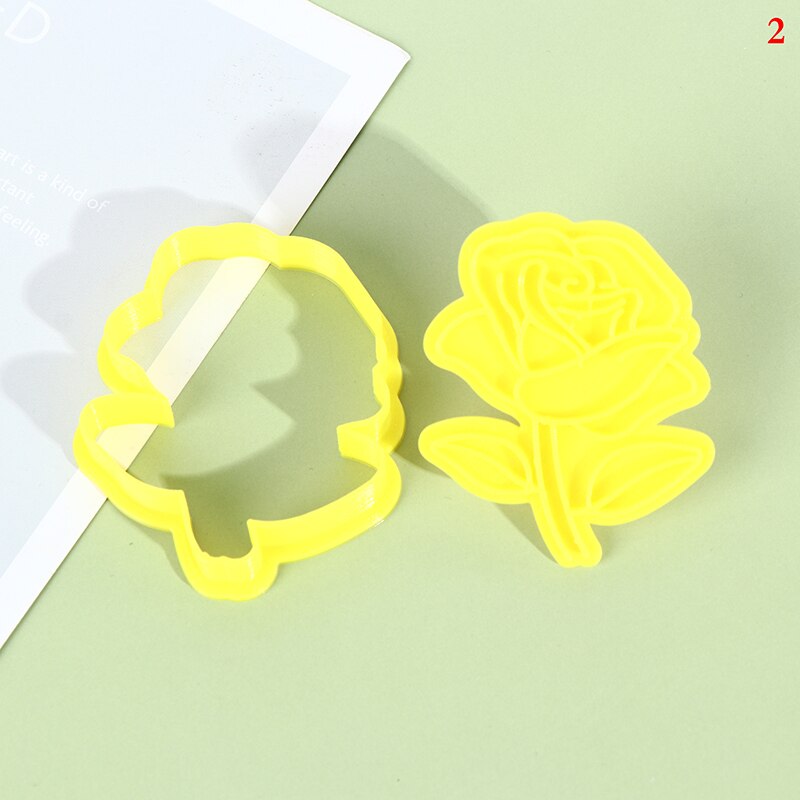 1 Piece Of Flower Plastic Decorative Biscuit Mould Diy Kitchen Cake Decoration Tool Cookie Stamp Mold Kitchen Tool: 2