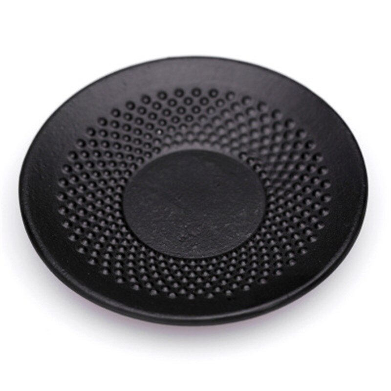 Japanese cast iron tea cup handmade iron tea ceremony accessories retro cust iron cup saucer kung fu tea set: saucer 1