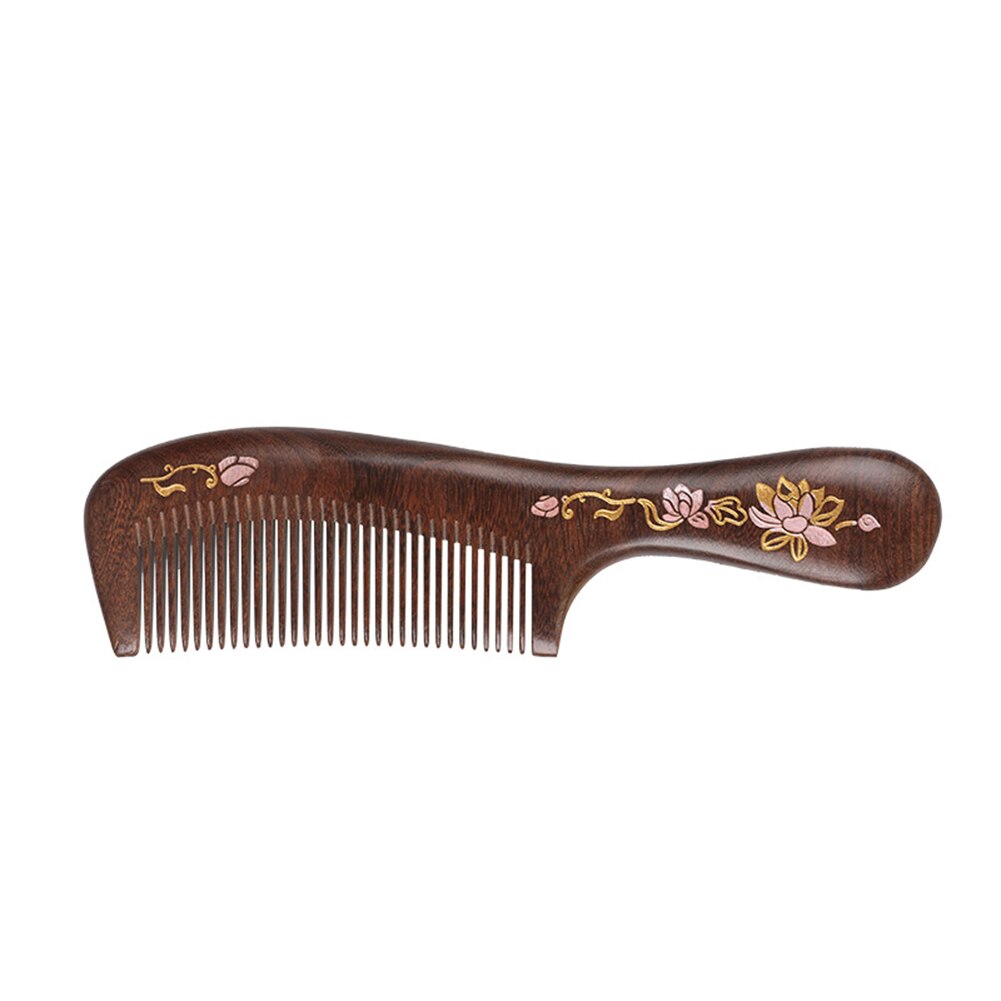 Natural Handmade Wooden Comb Fine Tooth Long Sandalwood Comb Hair Comb No Static No Snag for Women Kids Massage Comb 21X5.3cm: 04