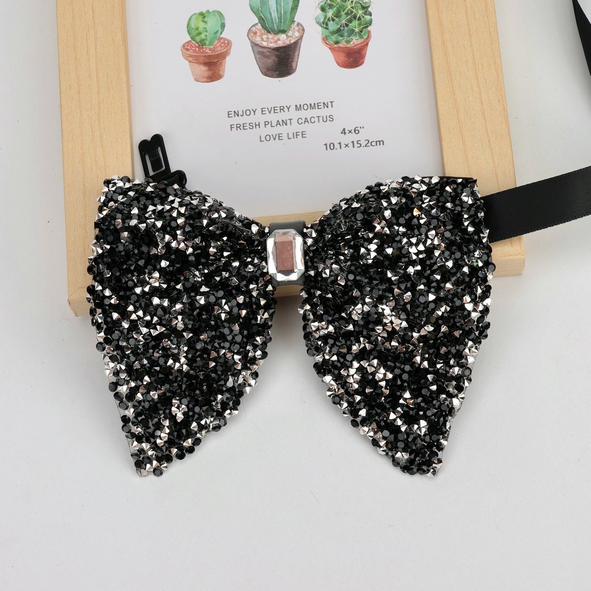 Nueva de lujo, pajarita grande con diamantes de imitación, pajarita grande negra dorada brillante para hombres, corbatas para de boda y negocios, accesorios de: GINGER