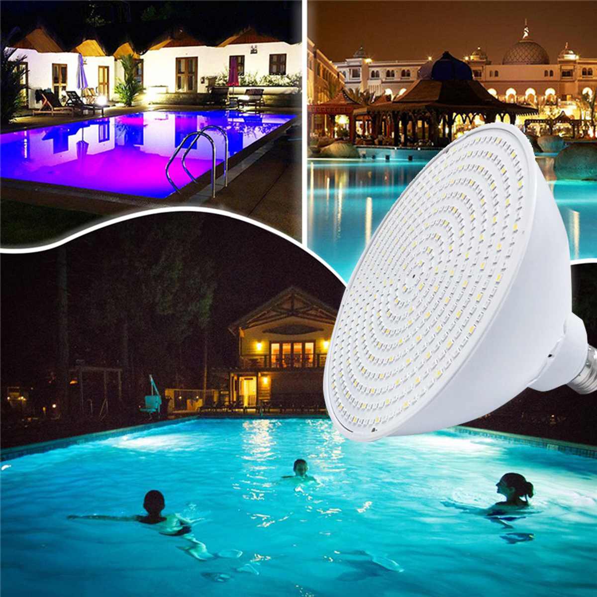 Swimming Pool Light 45w Resin Filled remote control Light Ip68 RGB Synchronous Switch Off/On Halogen E27 Bulb Replacement