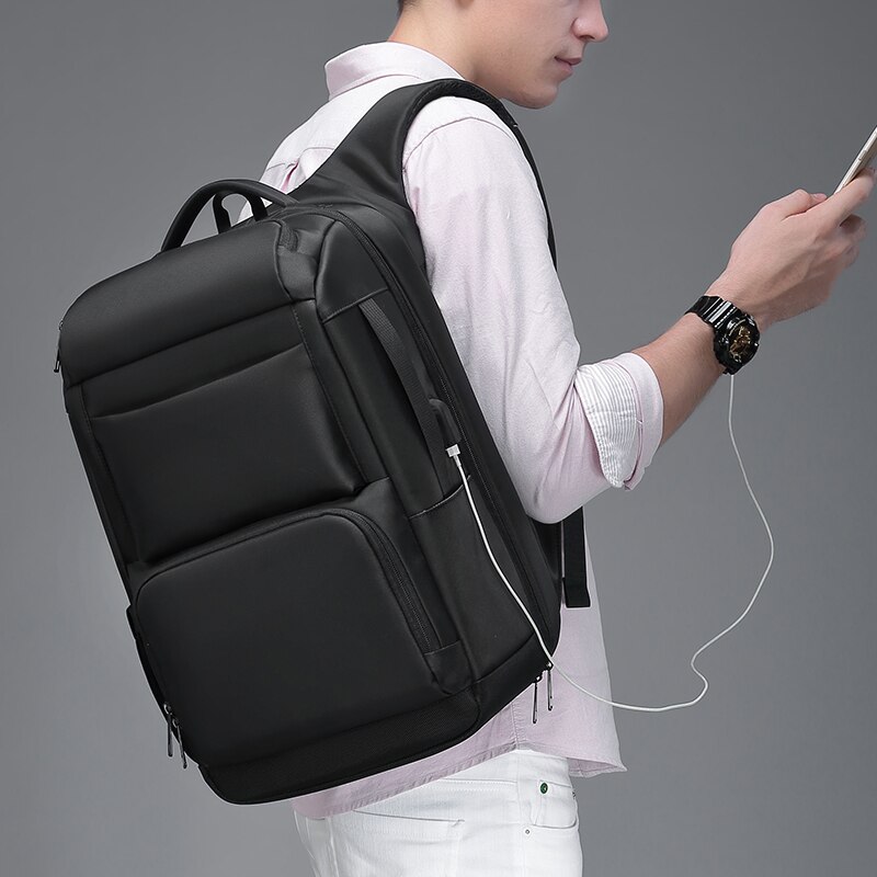 backpack men's multifunctional large capacity men's mochila bag USB charging port 17.3 inch Laptop School Backpack