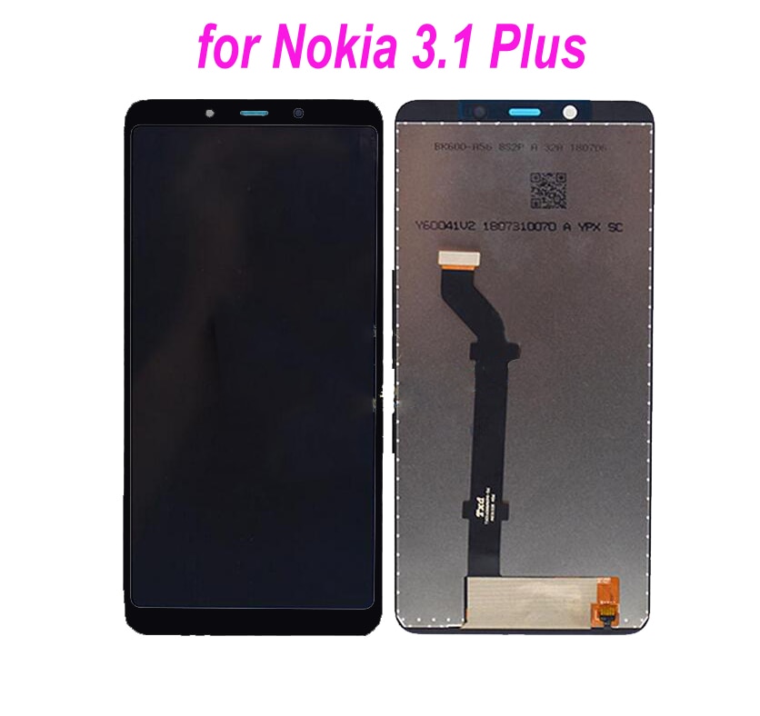 LCD & Touchscreen Digitizer Assembly for Nokia 3.1 / 3.1 Plus - 5.2" / 6" IPS Display - 1280x720 Resolution