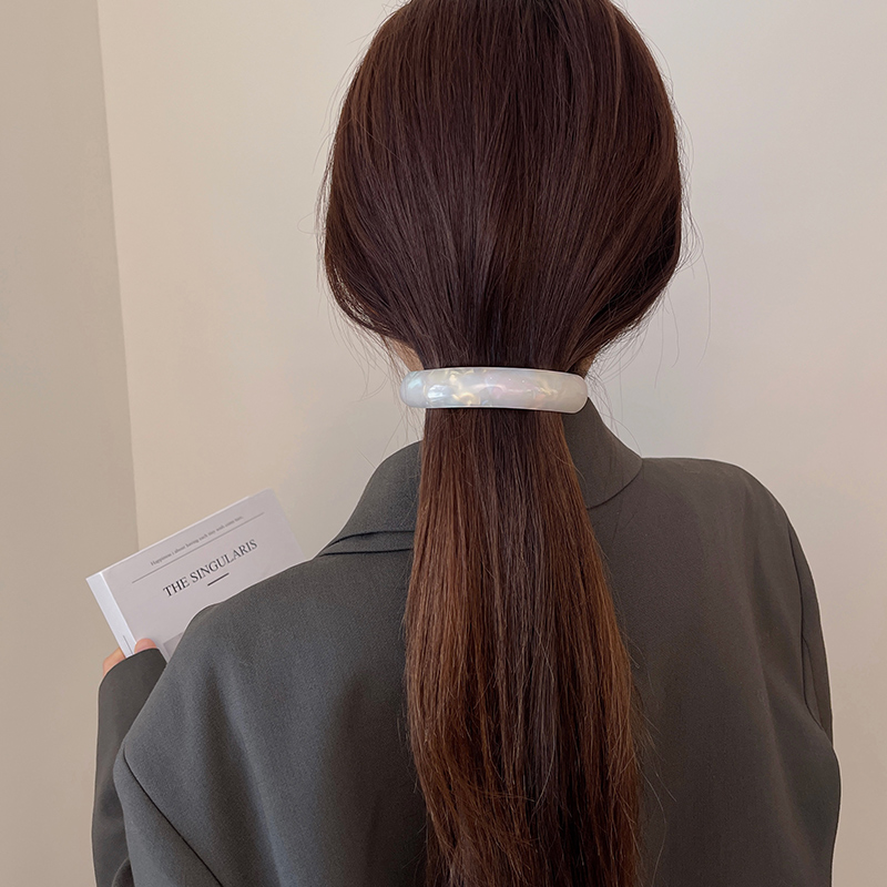 Clip de acetato con estampado Vintage para mujer, pasador colorido geométrico , Horquilla automática, accesorios para el cabello,