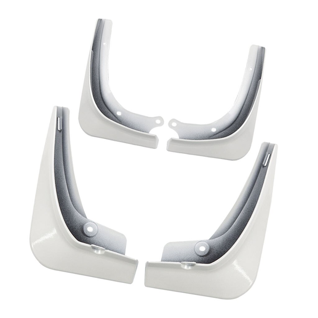 4Pc White Car Mud Flap Guard Mudguard Mudflap Fit for Tesla Model 3 16-19
