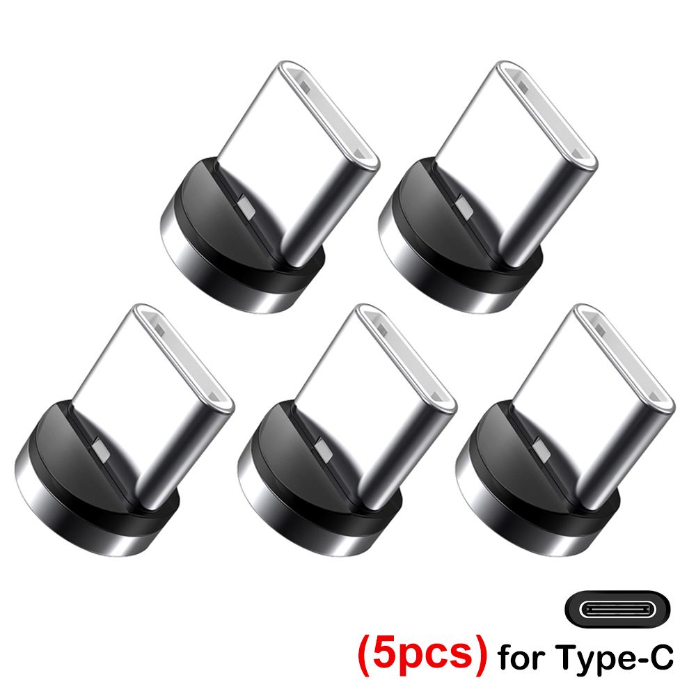Embout de câble magnétique rond, prise de câble de chargement Micro USB, adaptateur de câble magnétique USB Type C pour Iphone, embouts de câble de chargeur magnétique: Rouge