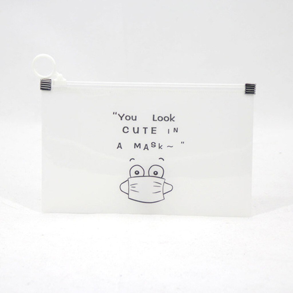 funda mascarilla bolso Caja para guardar mascarillas, a prueba de agua, portátil, organizador de máscaras, cobertura con de polvo transparente, bolsas para limpieza, 1 unidad