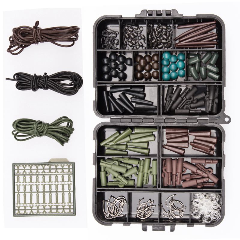 Angeln Tackle box bundle karpfen sicherheit gewicht clips haken dreht sich Schnell links
