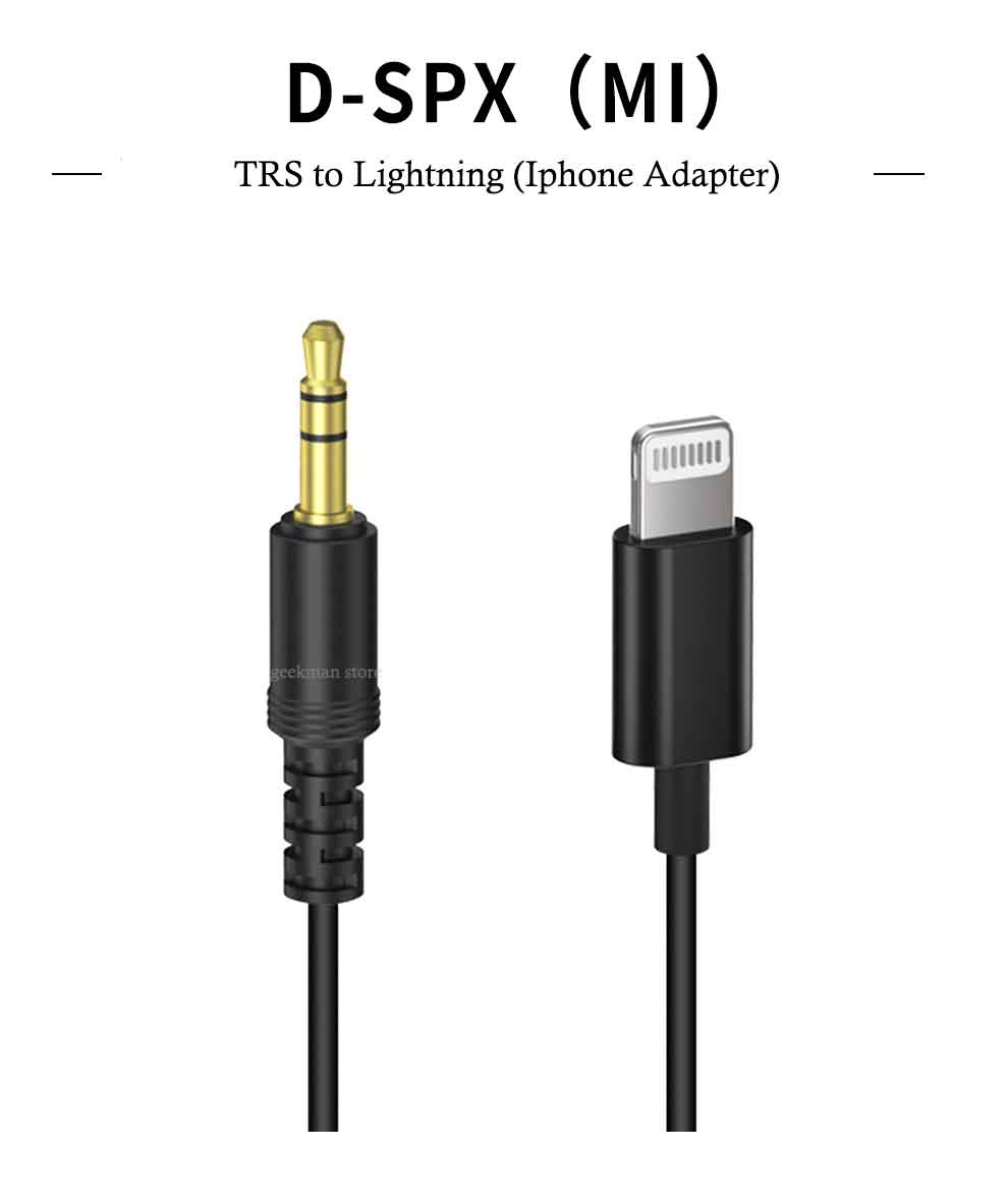 COMICA CVM-D-SPX (MI) 3.5MM TRS to Lightning Type C Interface Audo Output Cable for Boomx D2 D1 UC1 UC2 Wireless Microphone