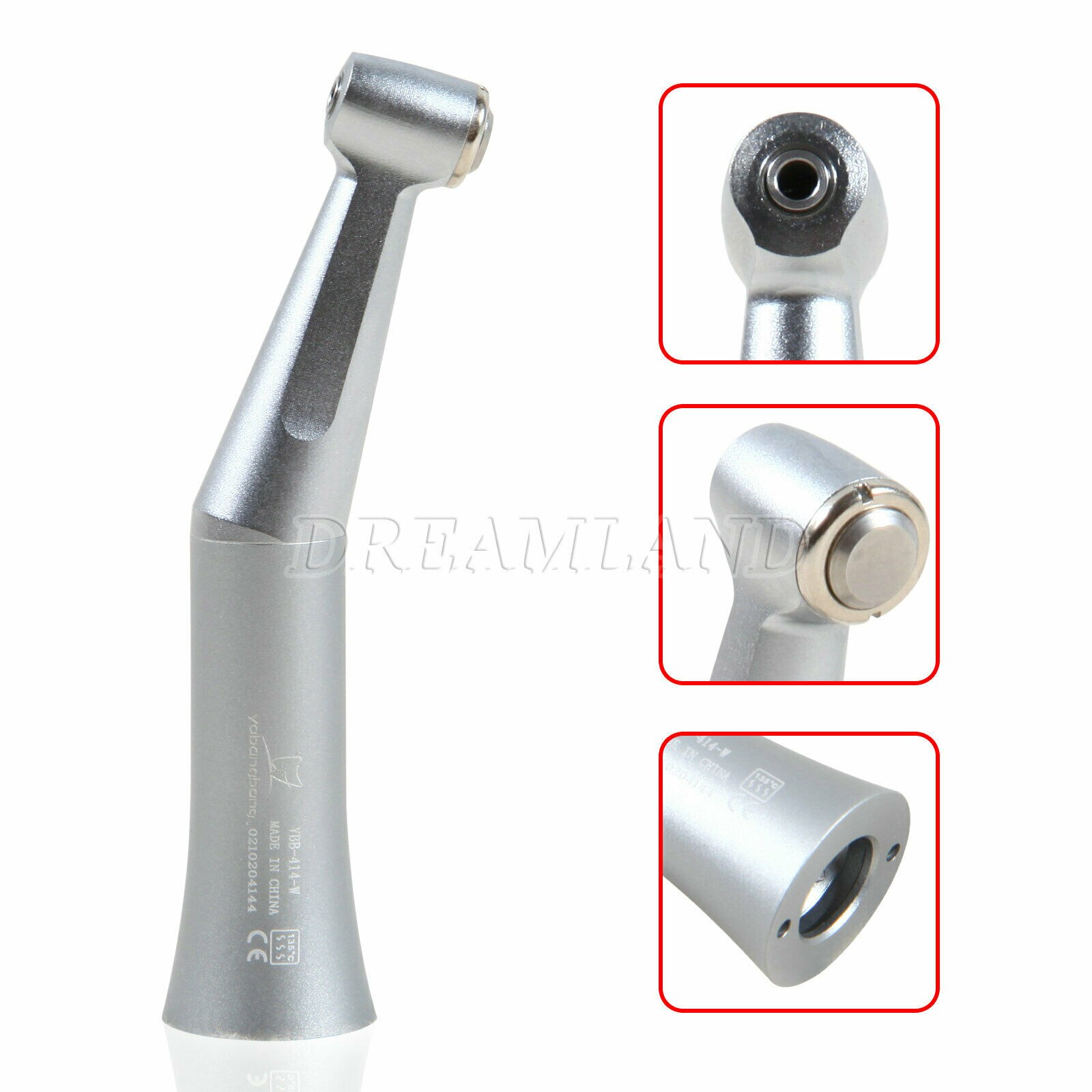 NSK Style Dental Low Speed Push Button Chuck Stainless Steel Contra Angle Handpiece FX23