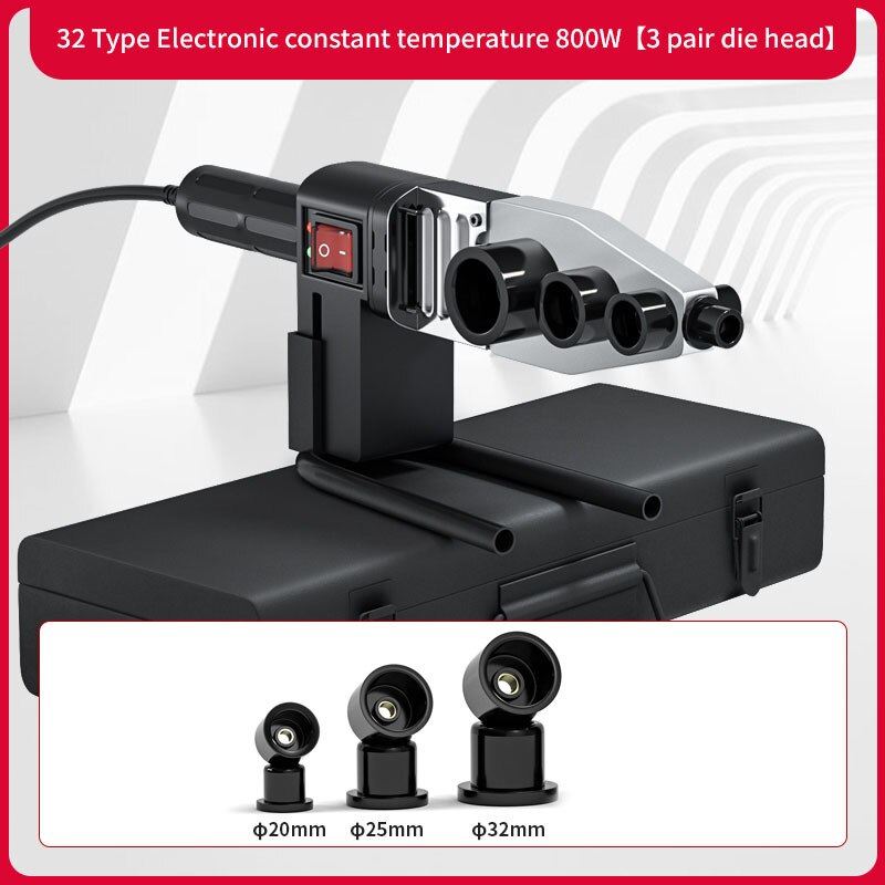 PPR Water Pipe Melt Machine Household Constant Temperature Heat Container 63type 32type PVC PPR PR Pipe Heater Welding: 32type 800W