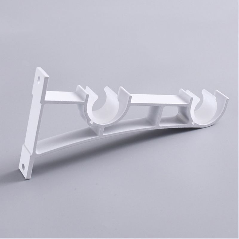 2pcs/set Double Curtain Rod Brackets Window Hardware Holder Home Decor E5BE