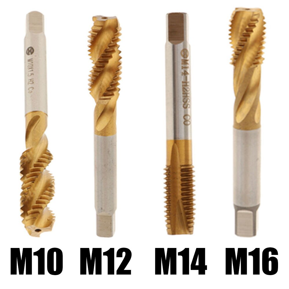 Home Thread tap Workshop Supply 1pc Titanium plated M10 M12 M14 M16 Screw