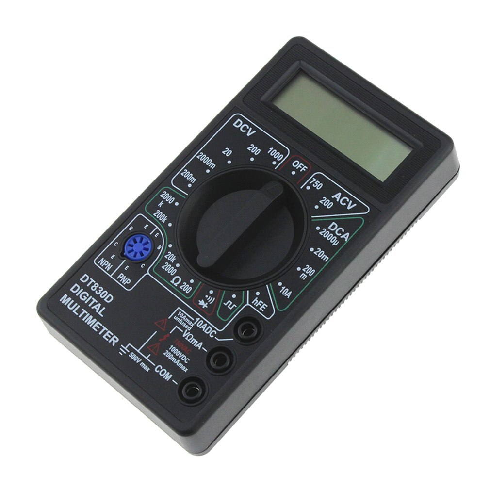 DT-830D Mini Pocket Digital Multimeter 1999 Counts AC/DC Volt Amp Ohm Diode hFE Continuity Tester Ammeter Voltmeter Ohmmeter