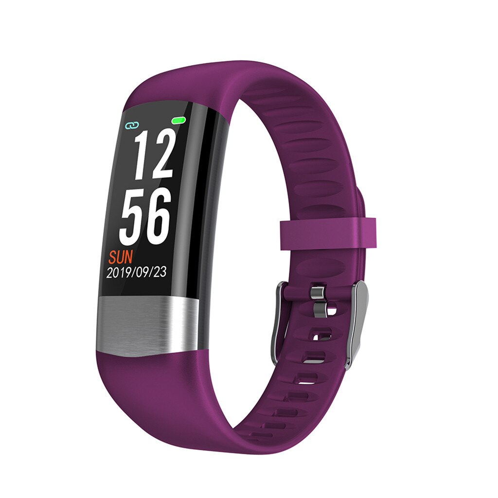 Smart Tracker Band Wristband Blood Pressure Heart Rate Monitor Pedometer Sports Health Fitness Bracelet For Android IOS: purple