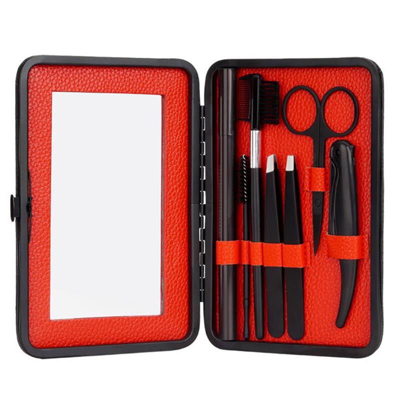 12PCS/1Set Eyebrow Kit Portable Eyebrow Grooming Set Eyebrow Trimming Kit for Men DIY Makeup Eyebrow Defining Tools Kit