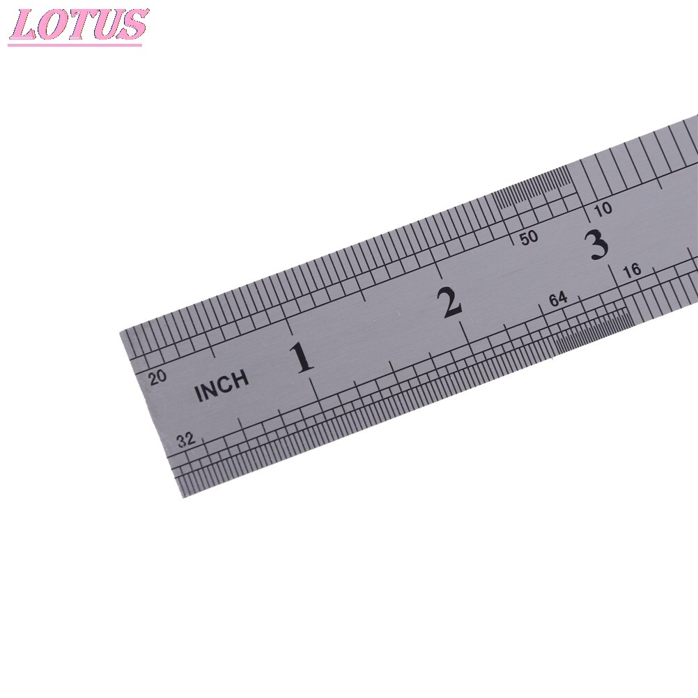 50 cm ruler 20 inch stainless steel precision double-sided stainless steel material 0-50 cm metric unit on both sides 1pc