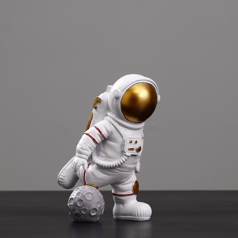 Astronaut Beeldje Voor Huisinrichting Kantoor Accessoires Ornamenten Voor Slaapkamer Woonkamer Decoratie Reson Standbeeld Art Sculptuur