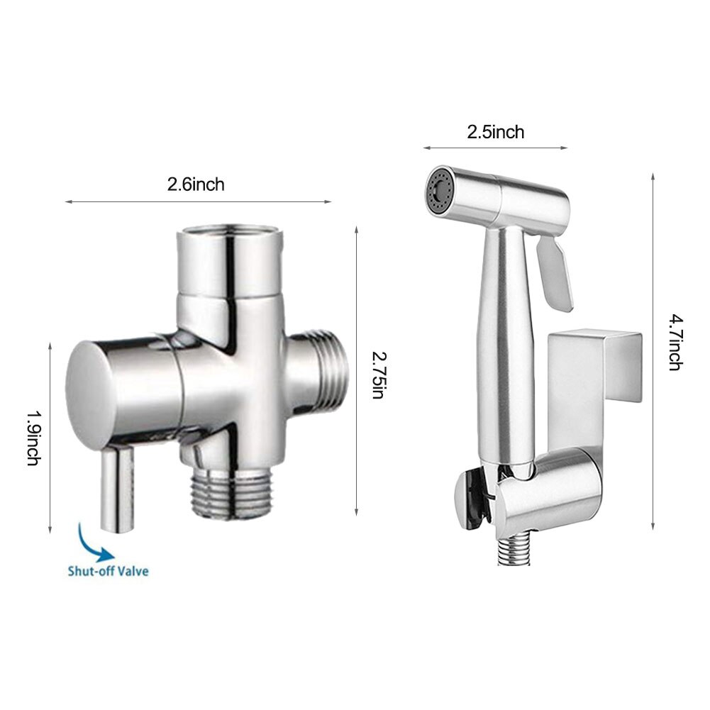 Handheld Bidet Sproeier Kit Rvs Hand Bidet Kraan Voor Badkamer Handspuit Douche