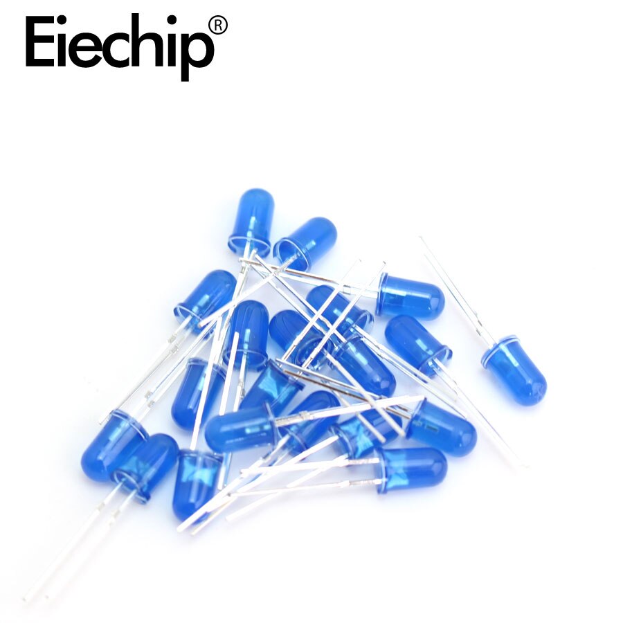 100Pcs F5 5MM LED Diode Light Red/Yellow/Blue/White/Green Led diode Assorted Kit 5mm leds light-emitting electronic diy set: led diode 5mm Blue