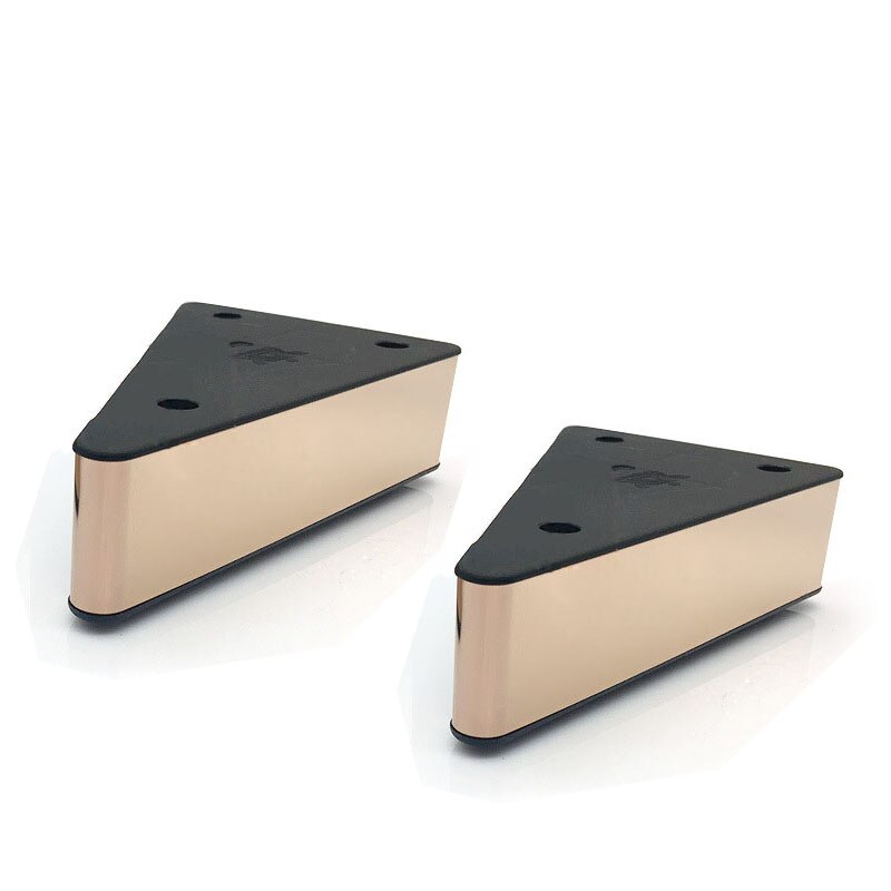 RectangleTriangle Gold schwarz Möbel zubehör Unterstützung Hardware- Beine Kunststoff Für Stuhl TV Schrank Sofa Bett Schränke: 2Stck  Dreieck