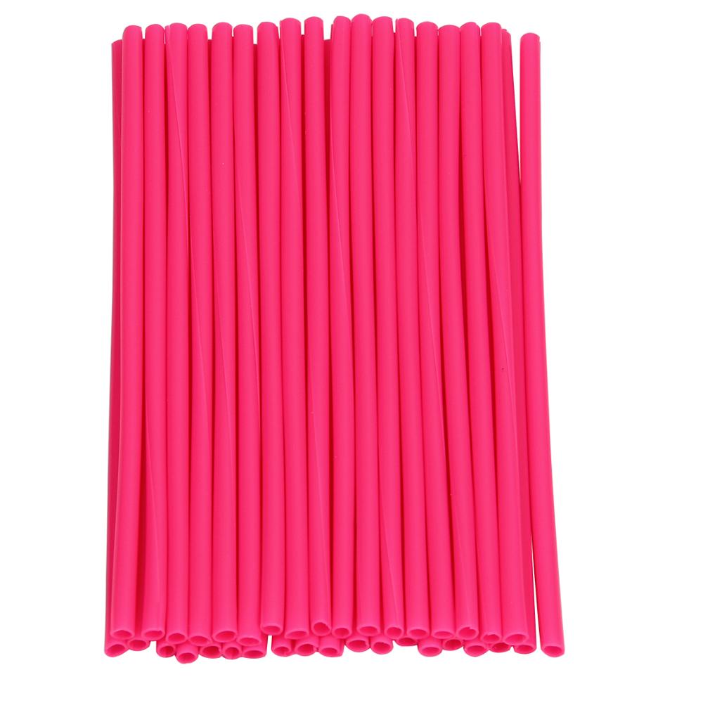 36 pièces/pack moto vélo couverture de roue coloré Motocross jantes peaux parle protecteur vélo garde enveloppes Kit universel décor: Pink