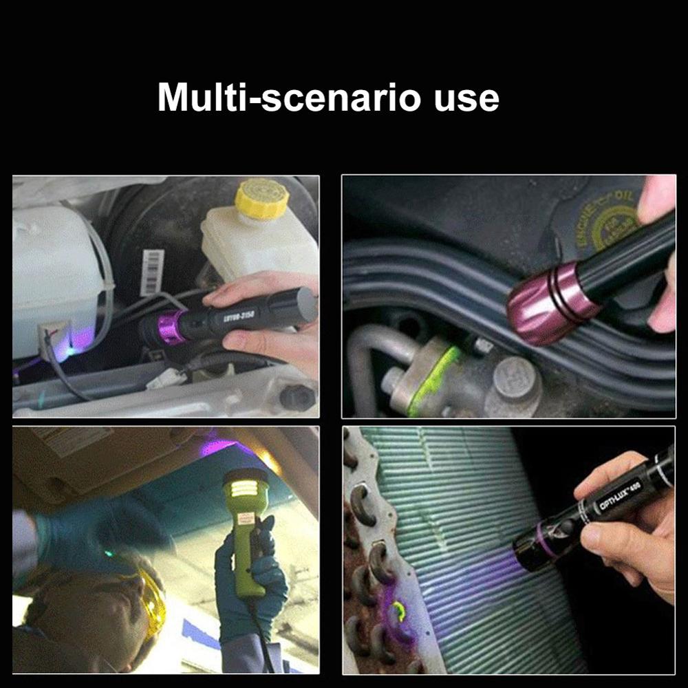 3Pcs Fluorescent Oil Leak Detection Test UV Dye Repair Car Air Conditioner Stop Leak For Auto Air Conditioning Pipeline Tracer
