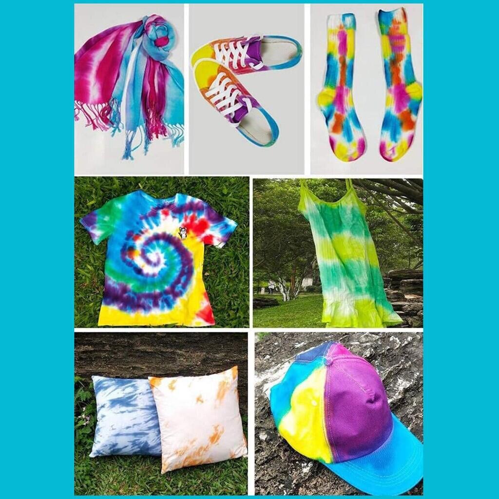 6/8/10 farver et-trins slipsfarvestof kit diy sæt til tekstil tekstil håndværk kunst tøj til solo projekter farvestoffer maling og familie sjov