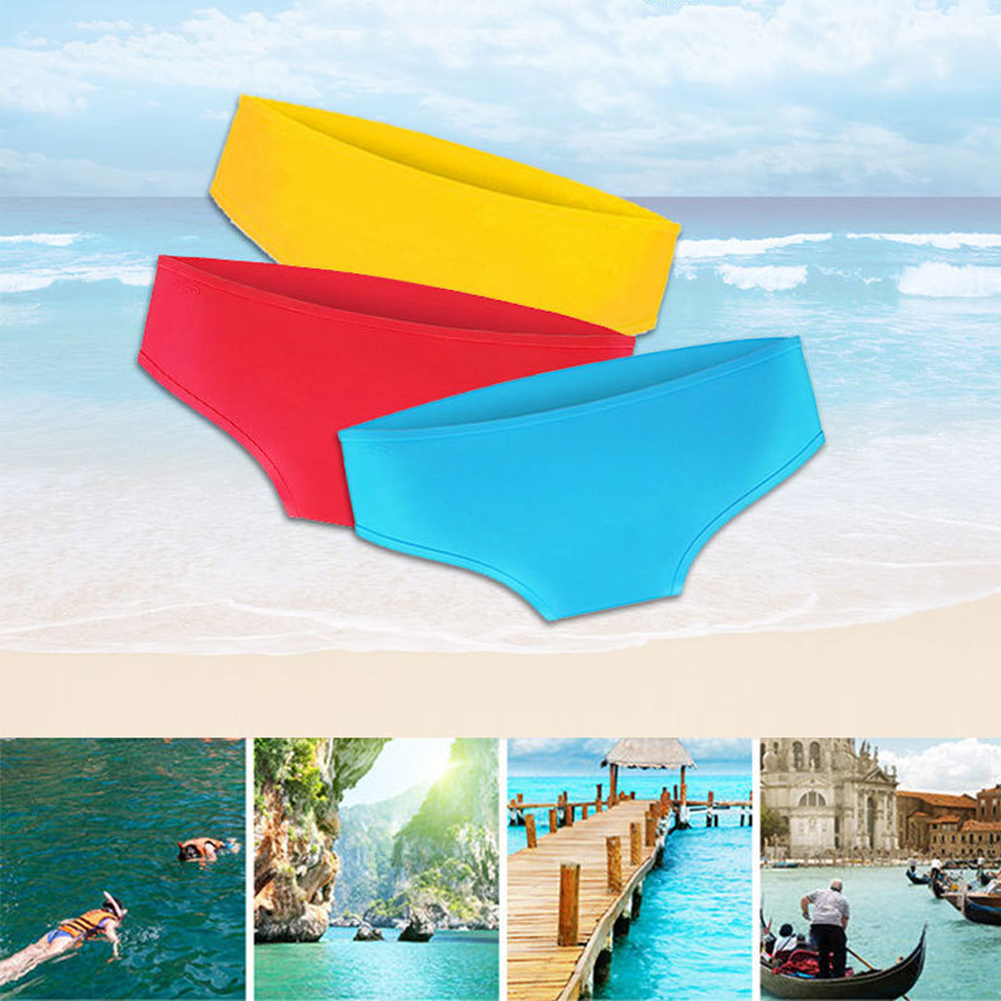 Solide Wasserdicht Strand Elastische Schwimmen Silikon Praktisch Weichen Frauen Schlüpfer Menstruation Nahen Taille