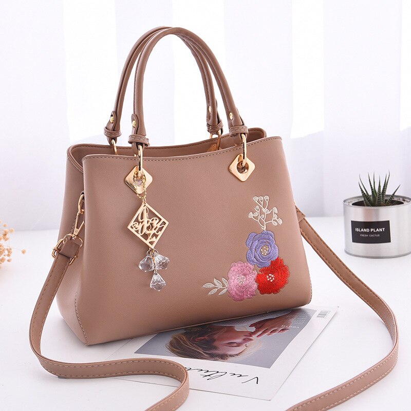 Frauen Tasche Jahrgang lässig Tote Frauen Bote Taschen oben-Griff Schulter Schüler Handtasche Geldbörse Brieftasche Neue: Kakifarbig